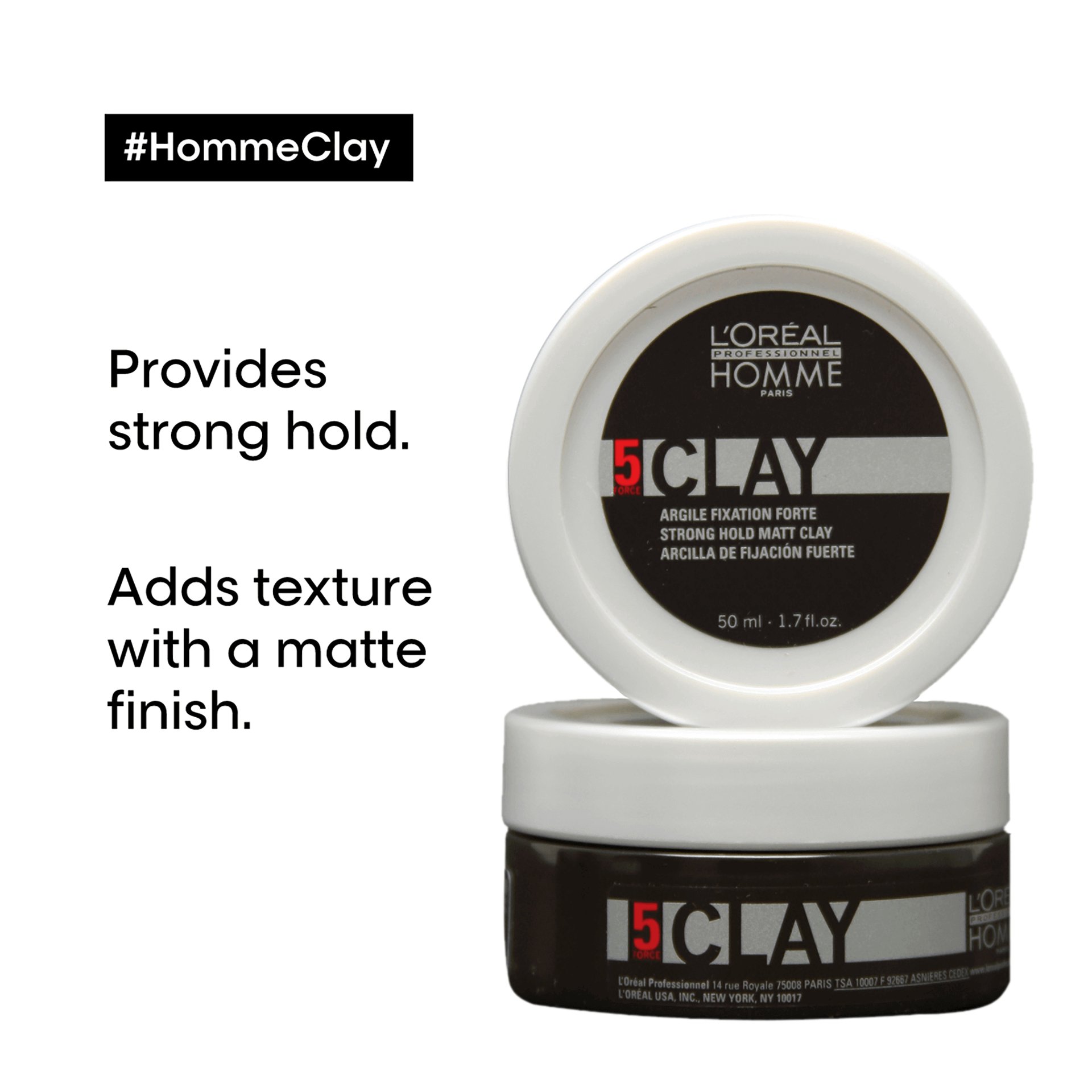L'Oréal Professionnel Homme Clay Strong Hold Clay L'Oréal Professionnel Homme Clay Strong Hold Clay